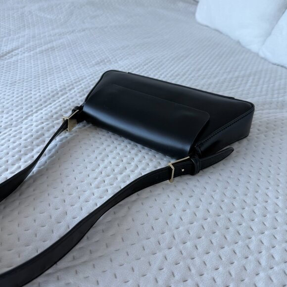 ZARA BAGUETTE MINI BLACK FLAP BAG - Picture 5 of 6